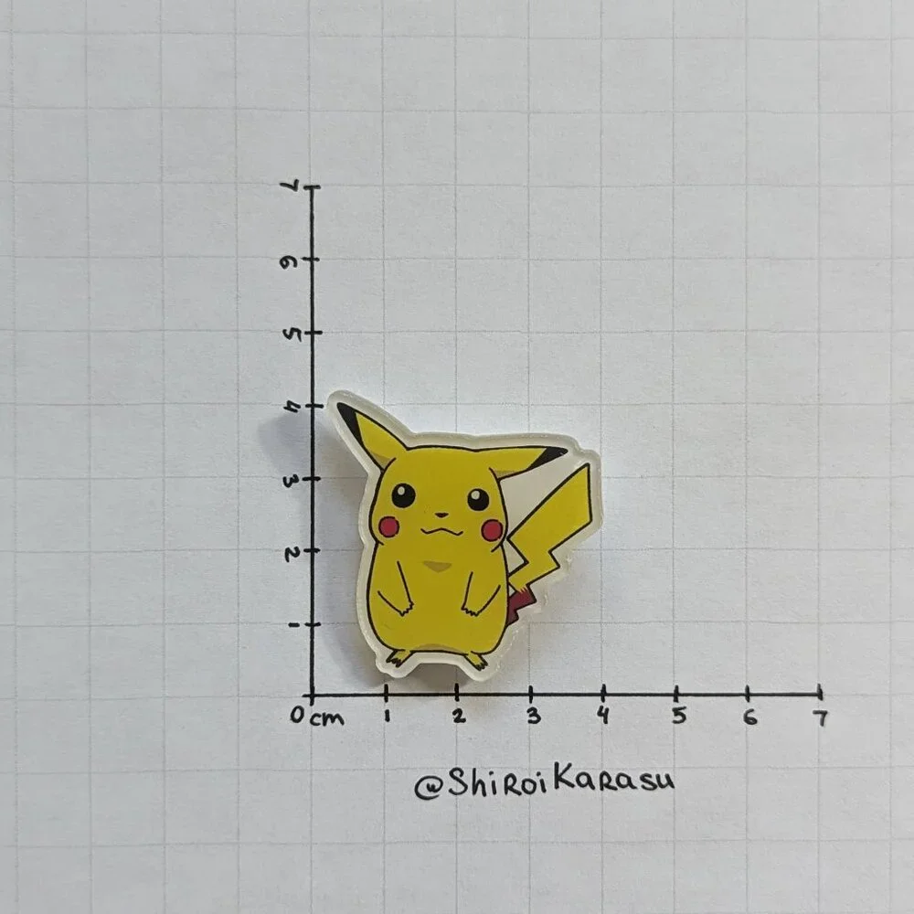 Pikachu Pokemon Anime Acrylic Pins Set of 6 NEW